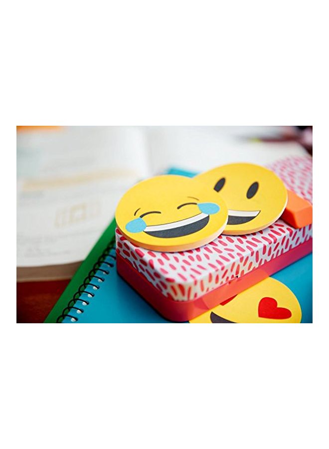 Post It - 60-Piece Emoji Sticky Note Set Yellow/Black/White - Image 1