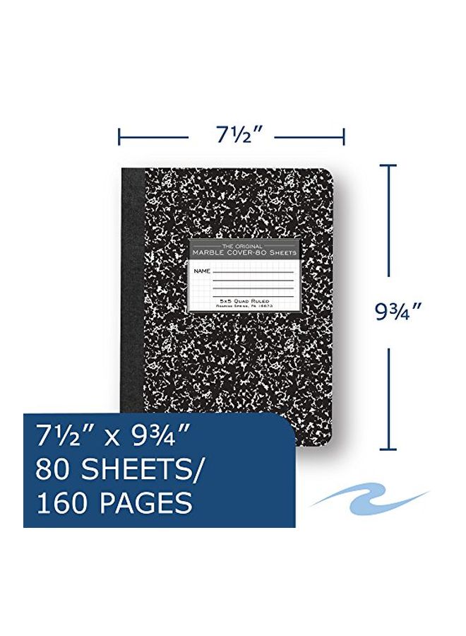 Roaring Spring 4-Piece Hard Cover Graph Book Set Black/White - Image 2