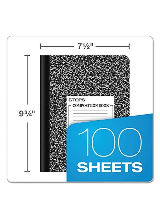 TOPS Marble Composition Notebook Black/Blue/White  - Image 2