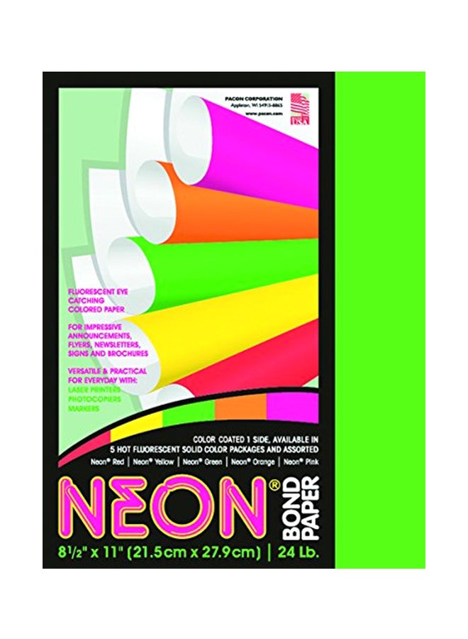 Pacon 100-Piece Neon Multi-Purpose Bond Paper  - Image 1