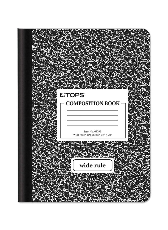 TOPS Marble Composition Notebook Black/Blue/White  - Image 1