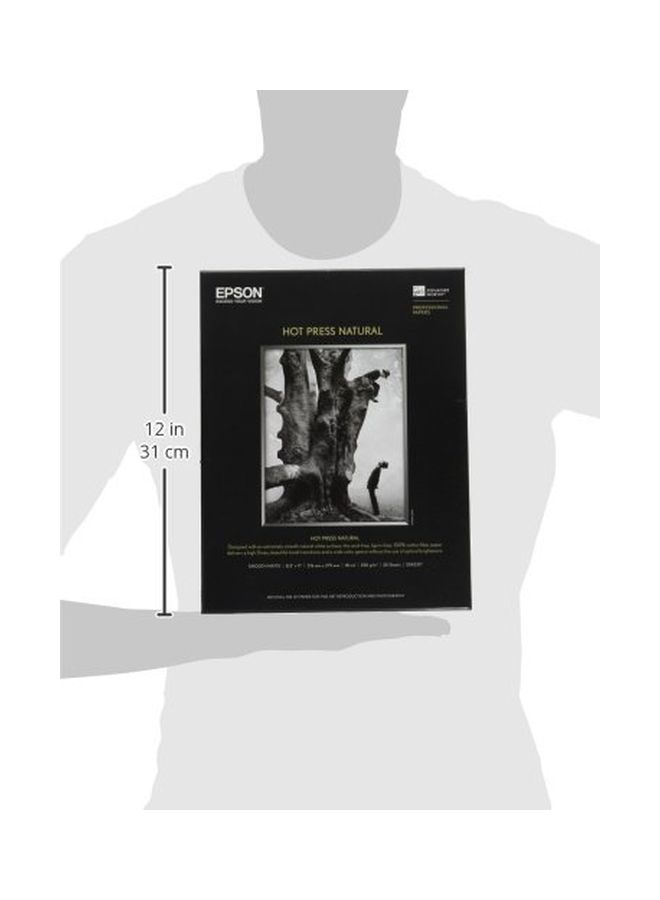 EPSON 25-Piece Hot Press Natural Printer Paper Set - Image 2