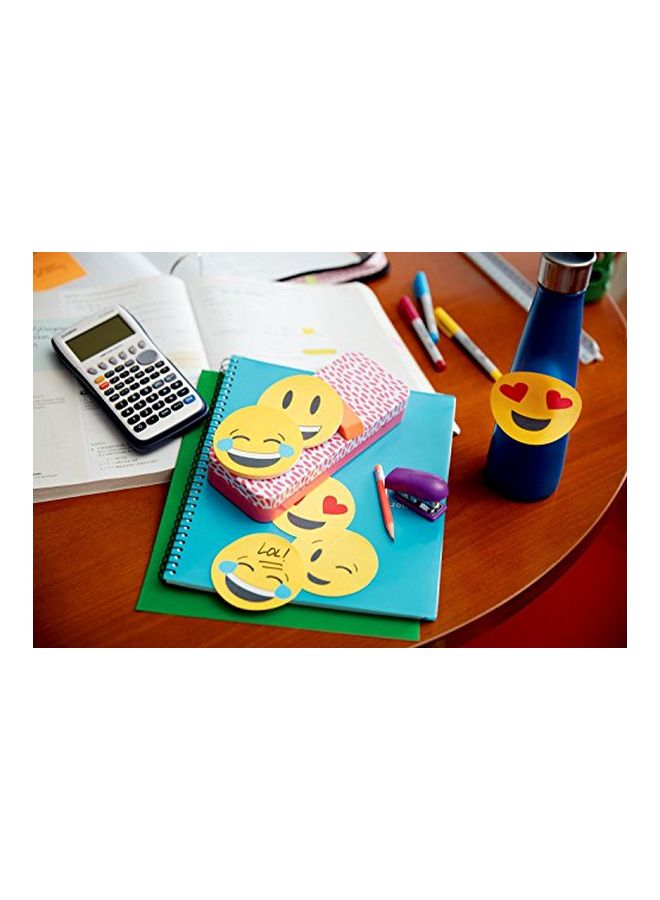 Post It - 60-Piece Emoji Sticky Note Set Yellow/Black/White - Image 1