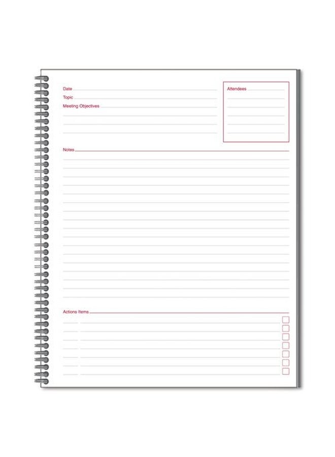 Mead - 2-Piece Cambridge Meeting Notebook Set White - Image 1