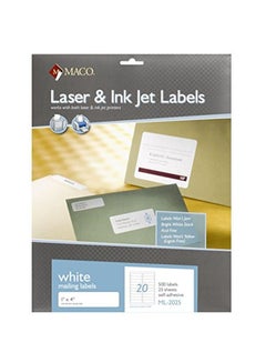 Maco 25-Sheet Address Label Set White  - Image 2