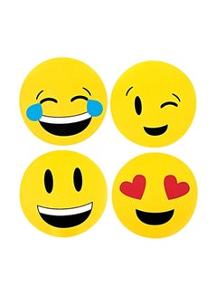 60-Piece Emoji Sticky Note Set Yellow/Black/White