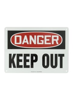 Danger Keep Out Sign White/Black/Red