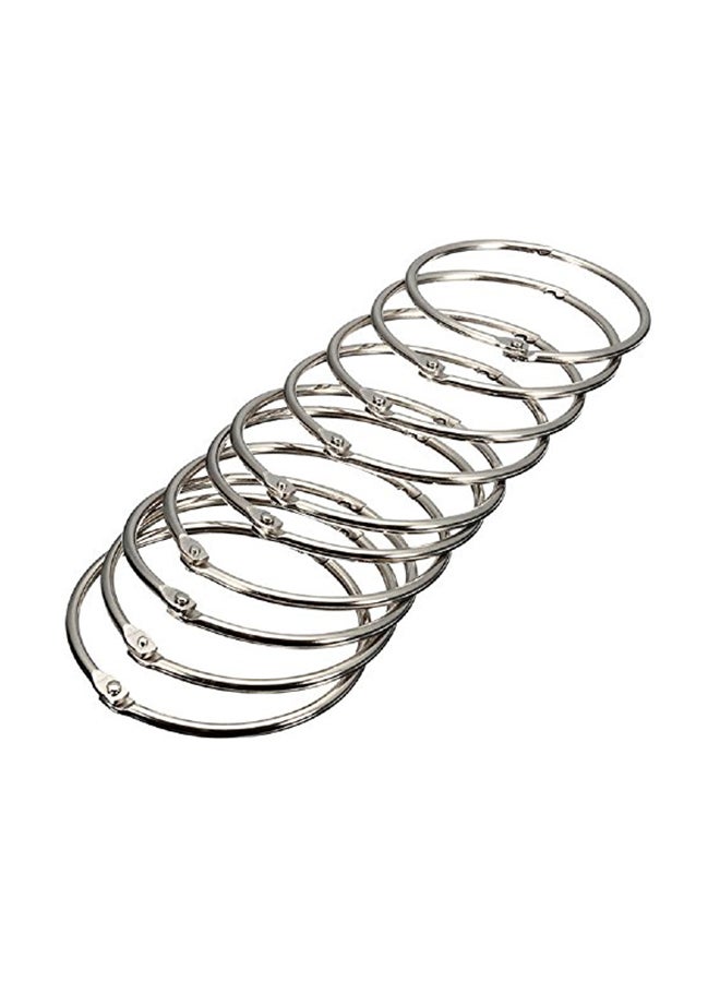 DSTELIN Pack Of 15 Loose Leaf Binder Ring Silver  - Image 2