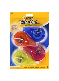 Bic 4-Piece Correction Tape Multicolour 