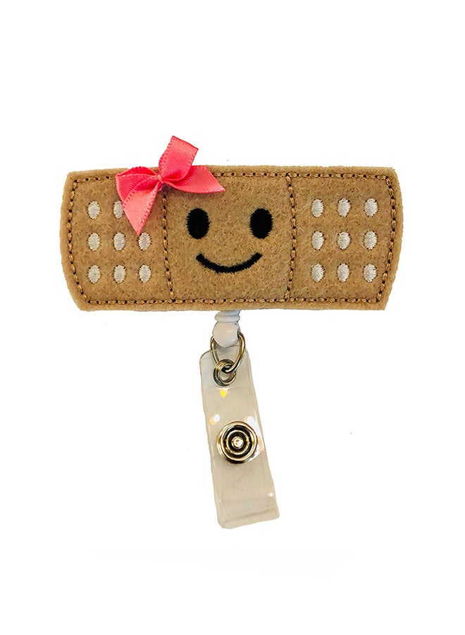 Nurseology - Bandaid Badge Reel Holder Brown - Image 1