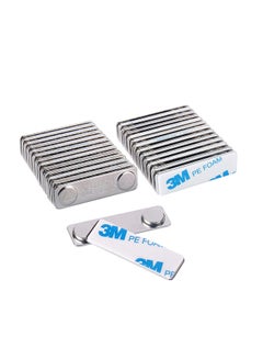 Pack Of 24 Strong Magnetic Name Badge Holder Silver