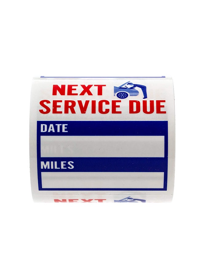 إس بي ليبلز ملصقات تذكير للصيانة من 100 قطعة أحمر/أبيض/أزرق - Image 1