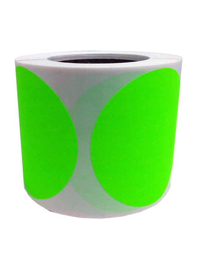 ملصقات تسمية بلون فلوري من 500 قطعة أخضر