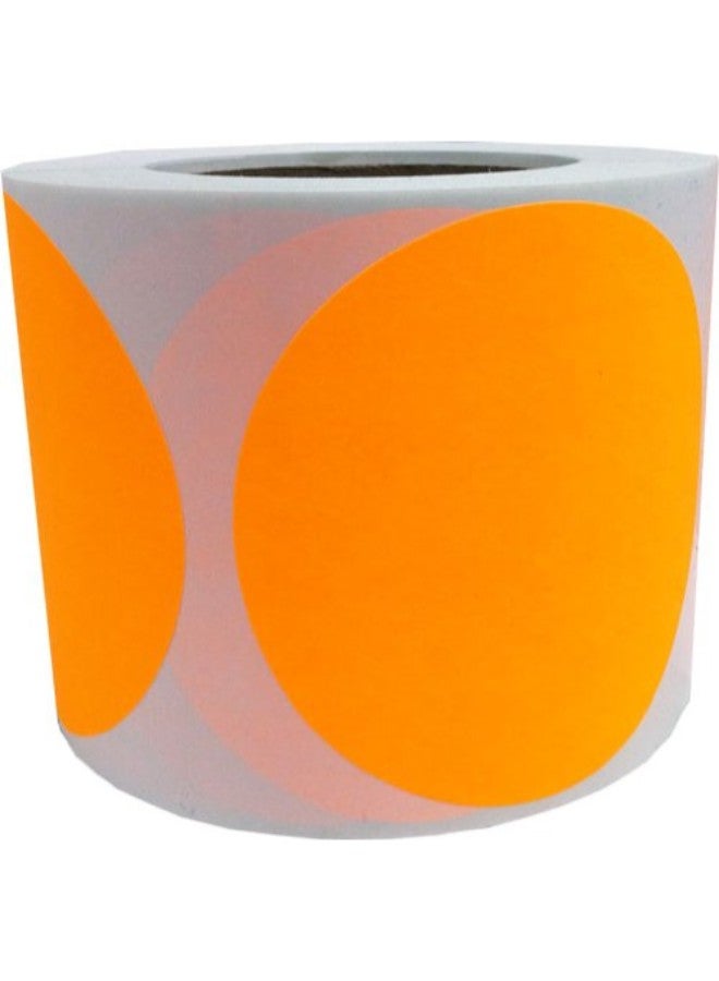 InStockLabels.com 500-Piece Fluorescent Sticker Label Orange  - Image 2