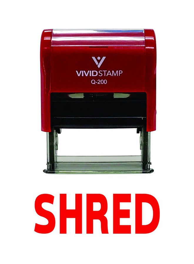 Pacific Stamp and Sign Self Inking Rubber Date Stamp Red