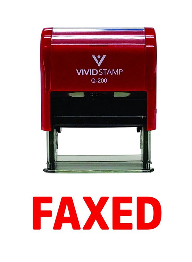 Pacific Stamp and Sign Self Inking Rubber Date Stamp Red