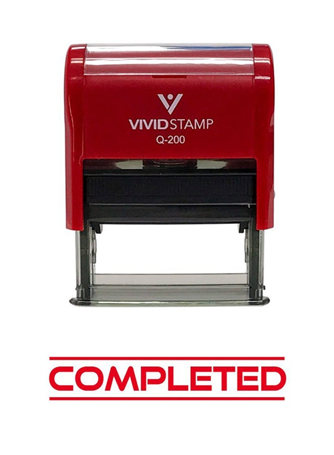 Pacific Stamp and Sign Self Inking Rubber Date Stamp Red