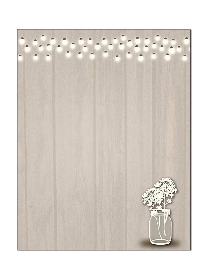 ستون هاوس كوليكشن أوراق قرطاسية بتصميم ريفي مرسوم عليه أضواء وجرة - Image 1