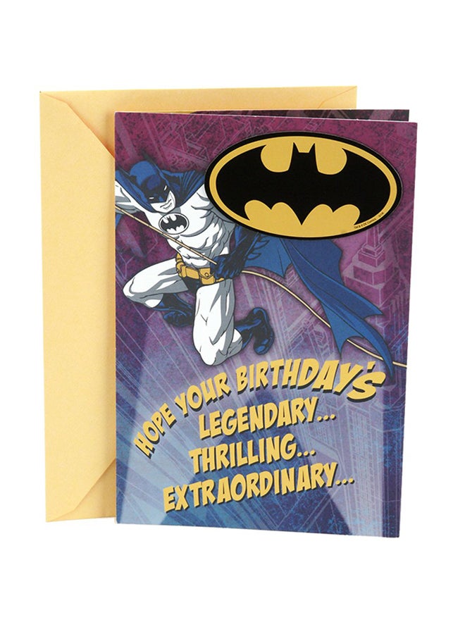 Hallmark Batman Birthday Card With Magnet - Image 1