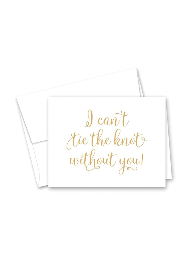 ماي اكسيبريشن.كوم حزمة من 10 بطاقات بطبعة عبارة"I Can't Tie The Knot Without You" - Image 1
