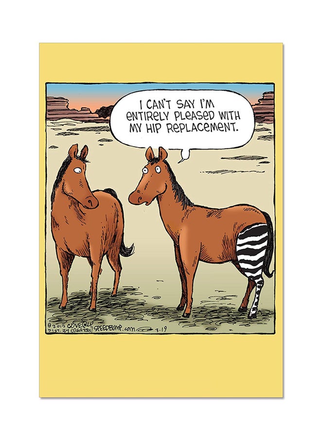 NobleWorks Horse Hip Funny Get Well Greeting Card - Image 1