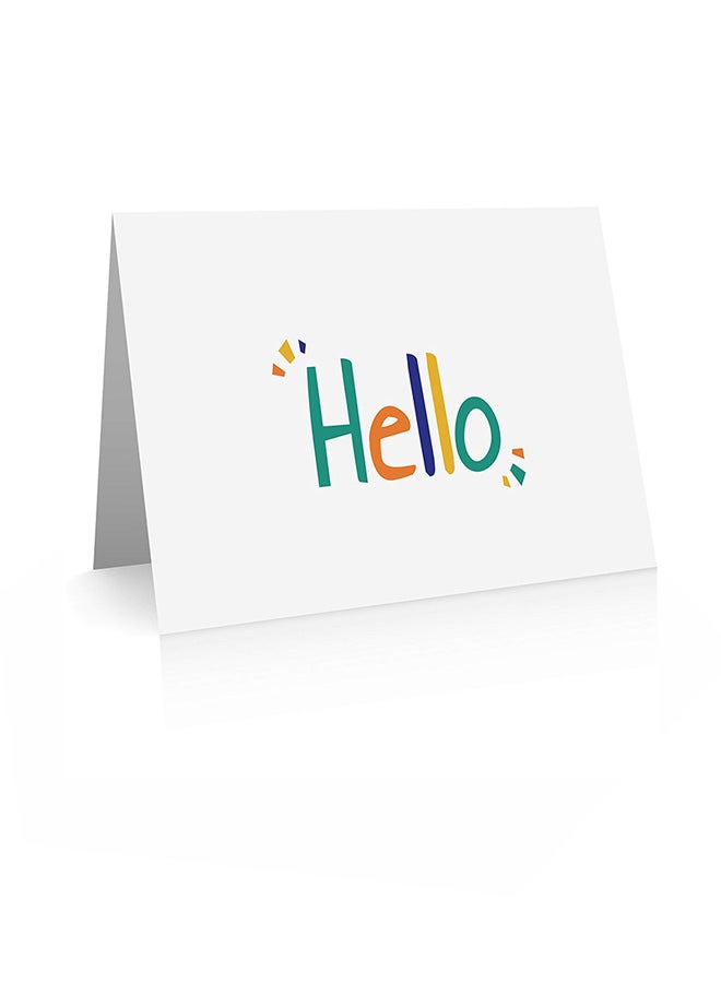 ليتل نوتس باي كومب تايم بطاقة تهنئة بطبعة كلمة "Hello"