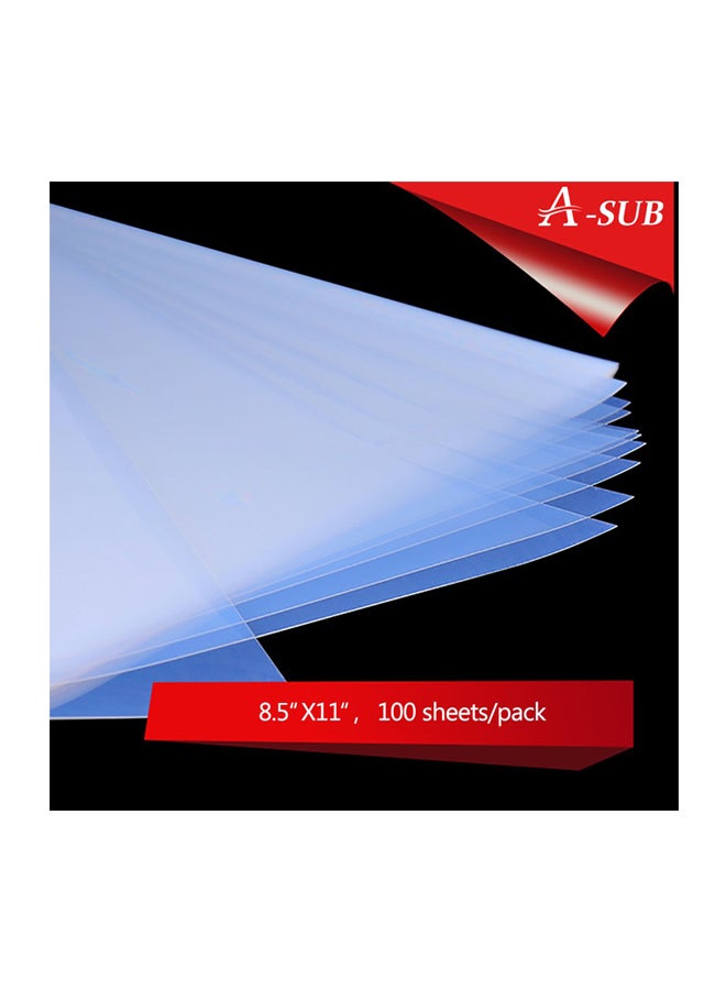 A-SUB 100-Sheet Transparency Positive Film Inkjet Printer Paper - Image 1
