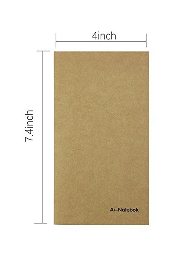 ai-natebok Pack Of 3 Travellers Notebook Brown - Image 2