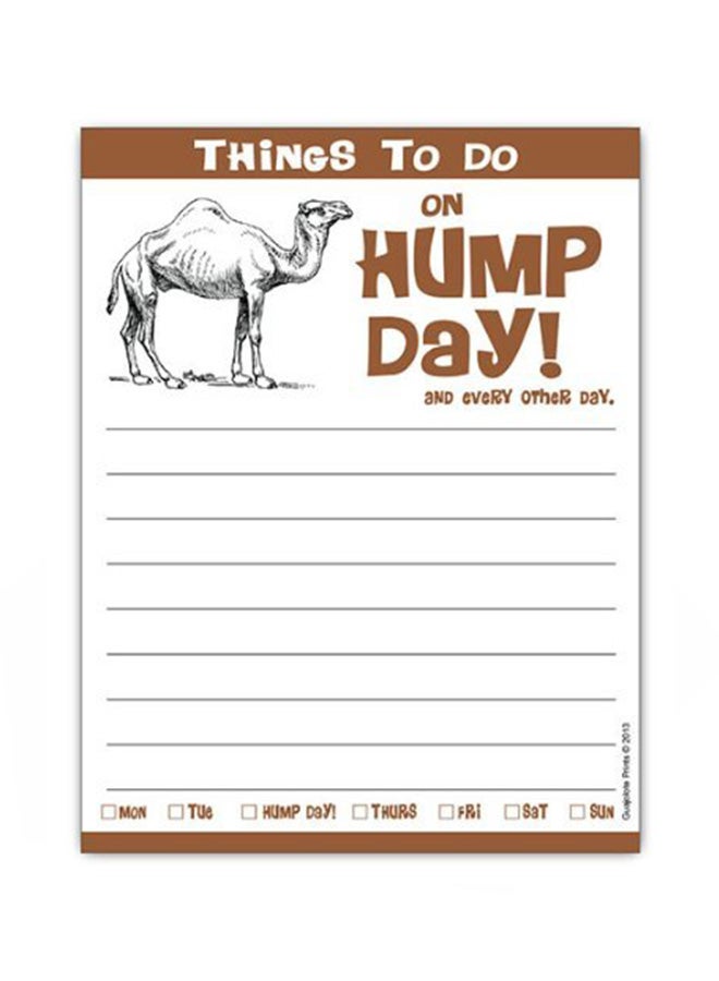 غواجولوتي برينتس ورق ملاحظات بتصميم جمل مرح أبيض