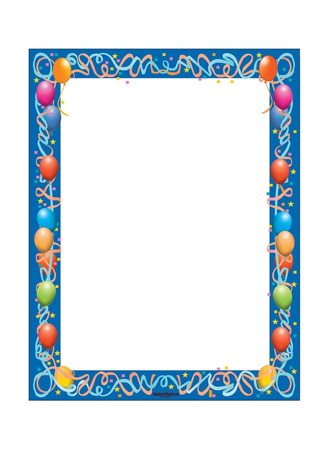 Stonehouse Collection - Balloon Border Stationery Paper - Image 1