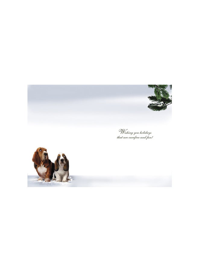 بيرفورمينج آرتس Cat Bassets Themed Greeting Card - Image 1