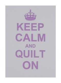 3Dروز حزمة بطاقات تنهئة مبطنة مطبوعة بعبارة "Keep Calm And Quilt On Carry On" من 6 قطع 