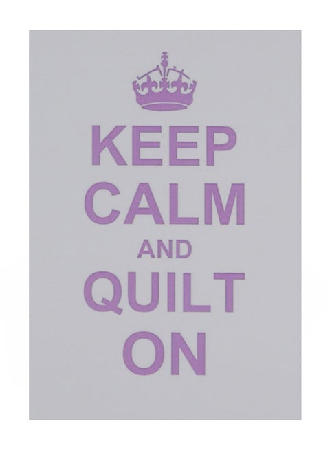 حزمة بطاقات تنهئة مبطنة مطبوعة بعبارة "Keep Calm And Quilt On Carry On" من 6 قطع