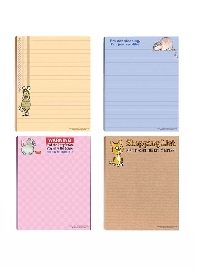 ستون هاوس كوليكشن مفكرة بتصميم قطة مضحك متعدد الألوان - Image 1