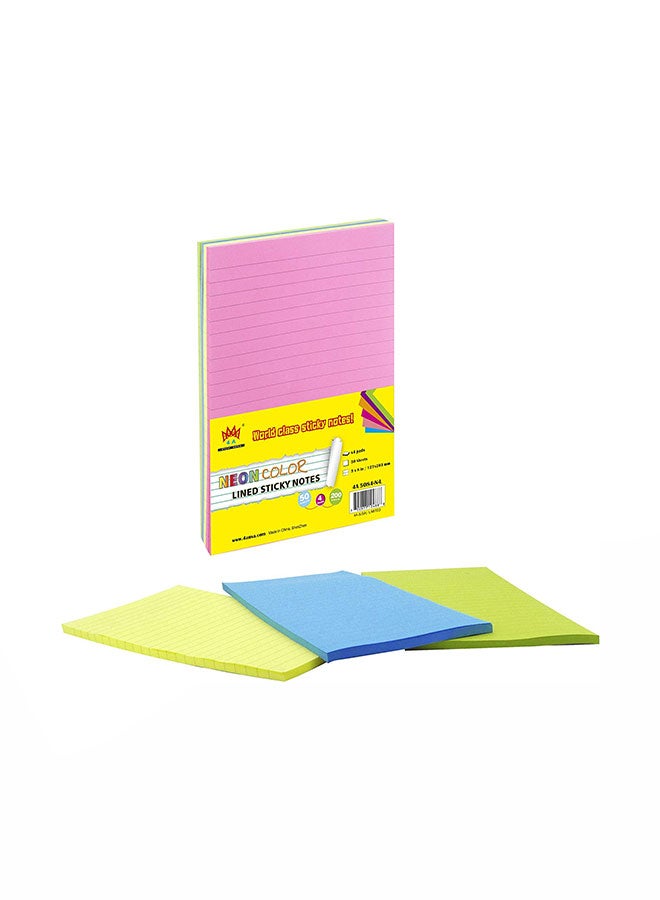 4A Pack Of 4 Sticky Note Multicolour - Image 1