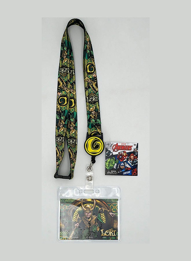 MARVEL Loki Lanyard with Zip Lock Card Holder Multicolour