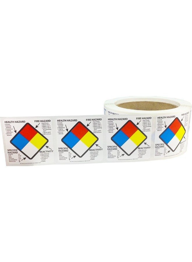 500-Piece Health Fire Reactivity Hazard Sticker Multicolour - v1552934327/N21897947A_2