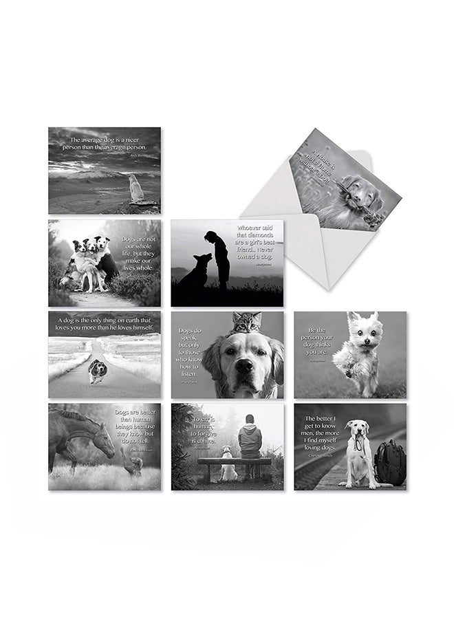The Best Card Company - Pack Of 10 Thank You Greeting Card - Image 1