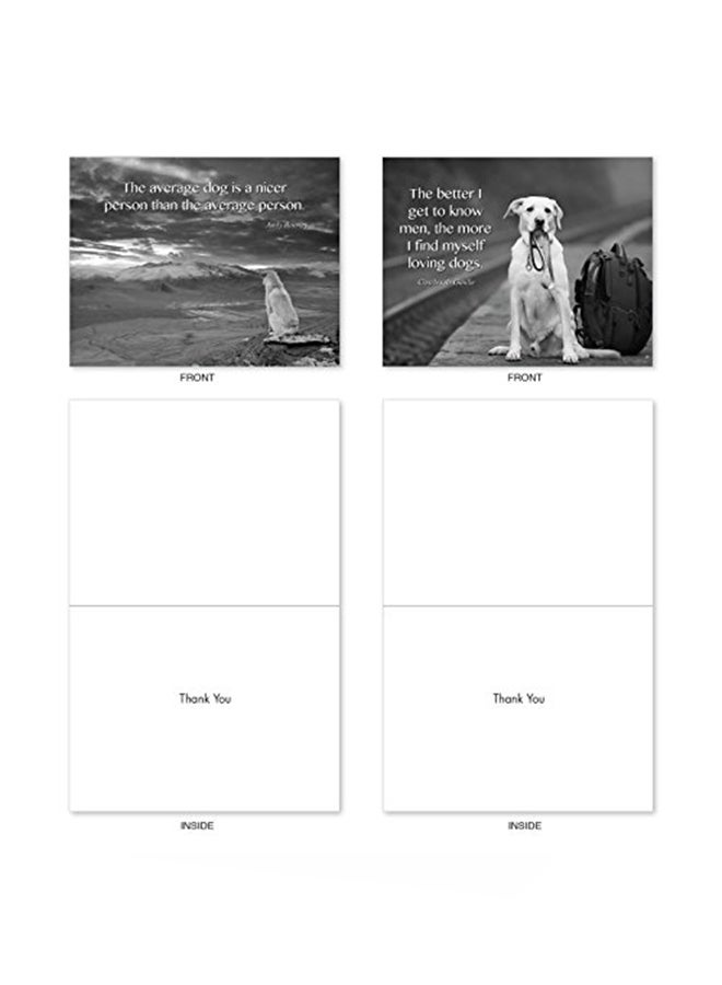 The Best Card Company - Pack Of 10 Thank You Greeting Card - Image 1