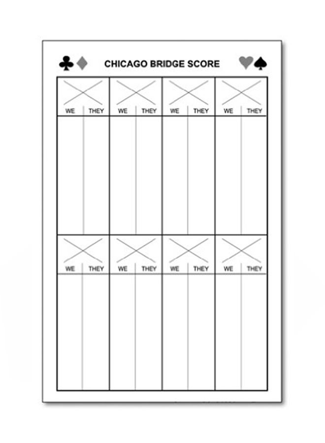 غواجولوتي برينتس Chicago Bridge Score Sticky Note Pad White