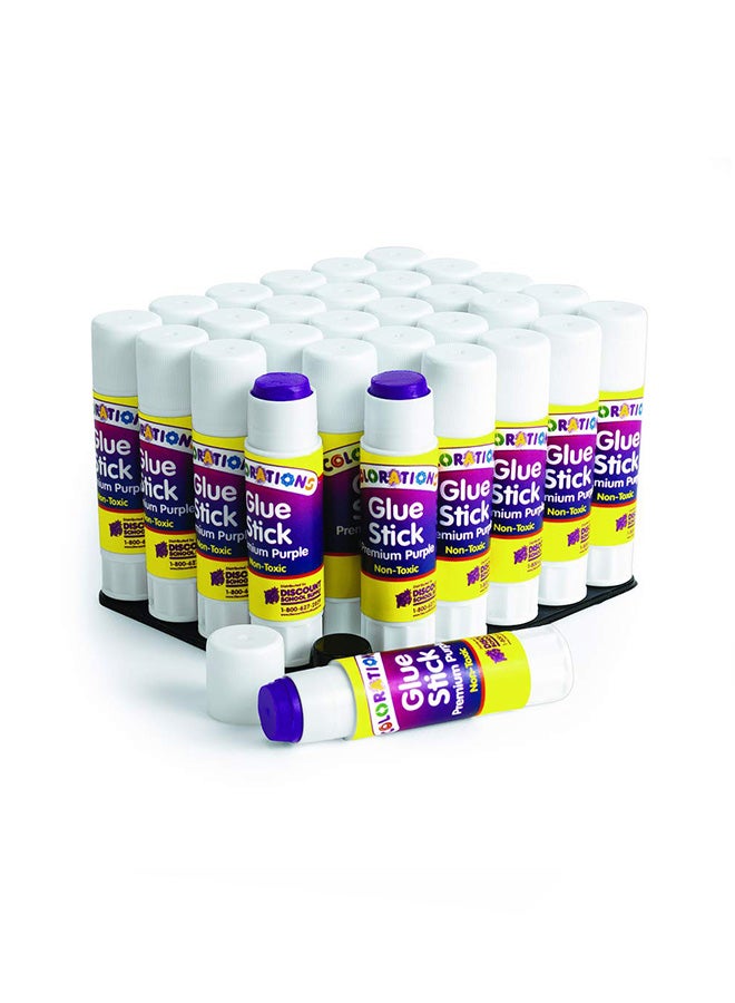 Pack Of 30 Washable Premium Glue Stick Multicolour