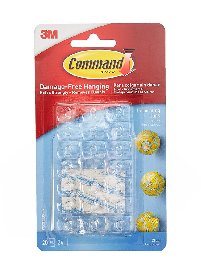 Command Pack Of 2 Decorating Clip Clear 