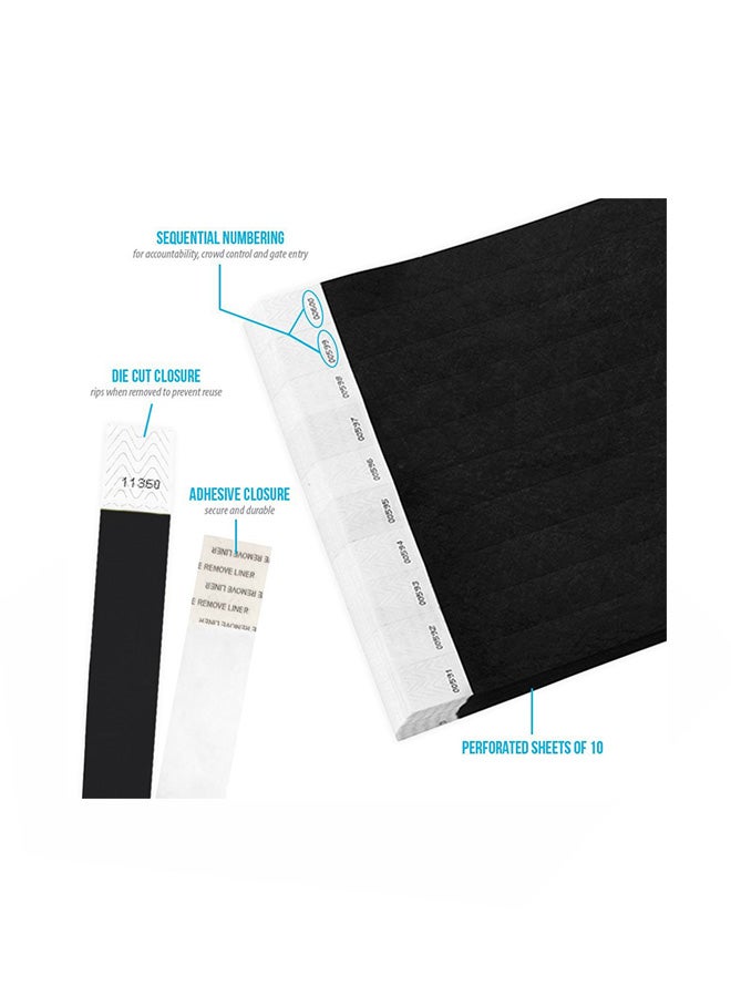 Wristco Pack Of 500 Wristband Black - Image 2