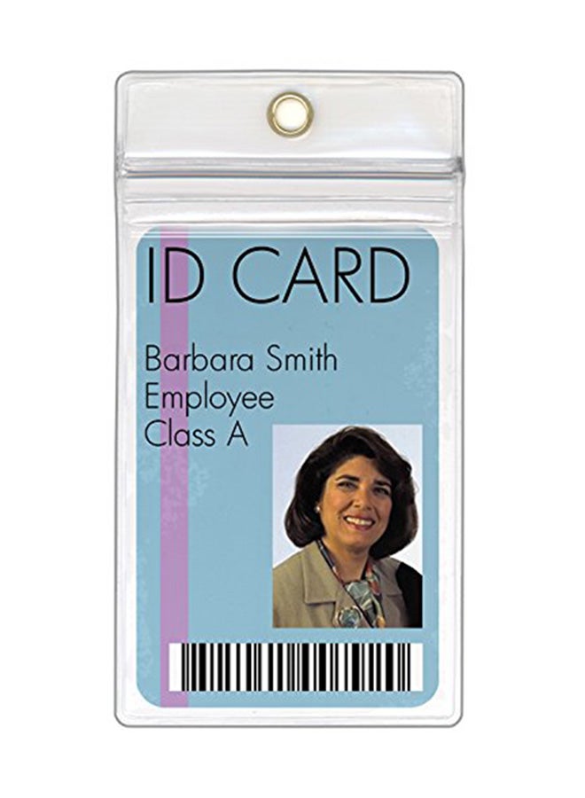 STORE SMART Pack Of 5 Badge Holder Clear - Image 1