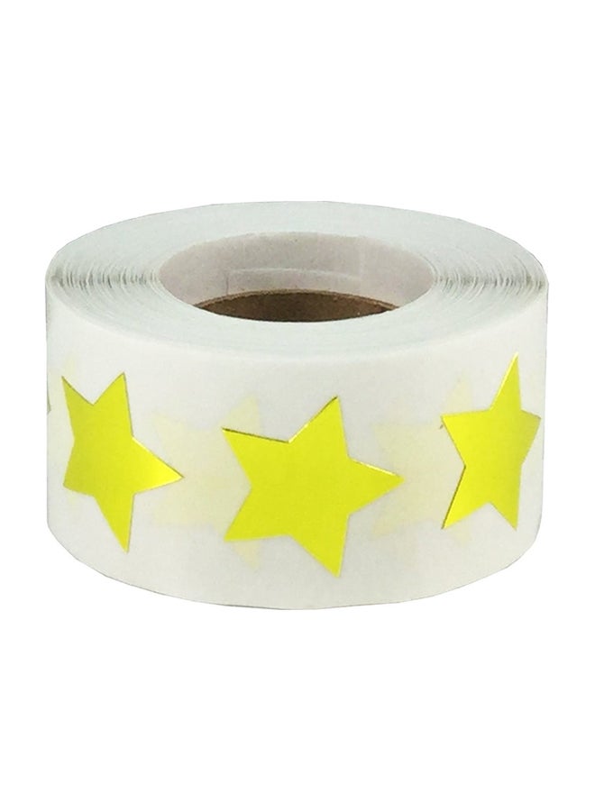 إن ستوك ليبلز.كوم طقم ملصقات لامعة من الرقائق المعدنية مكون من 500 قطعة نمط معدني ذهب - Image 1