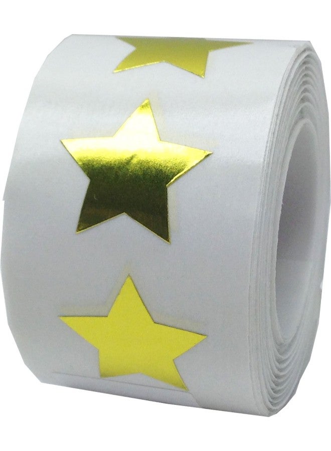 إن ستوك ليبلز.كوم طقم ملصقات لامعة من الرقائق المعدنية مكون من 500 قطعة نمط معدني ذهب - Image 2