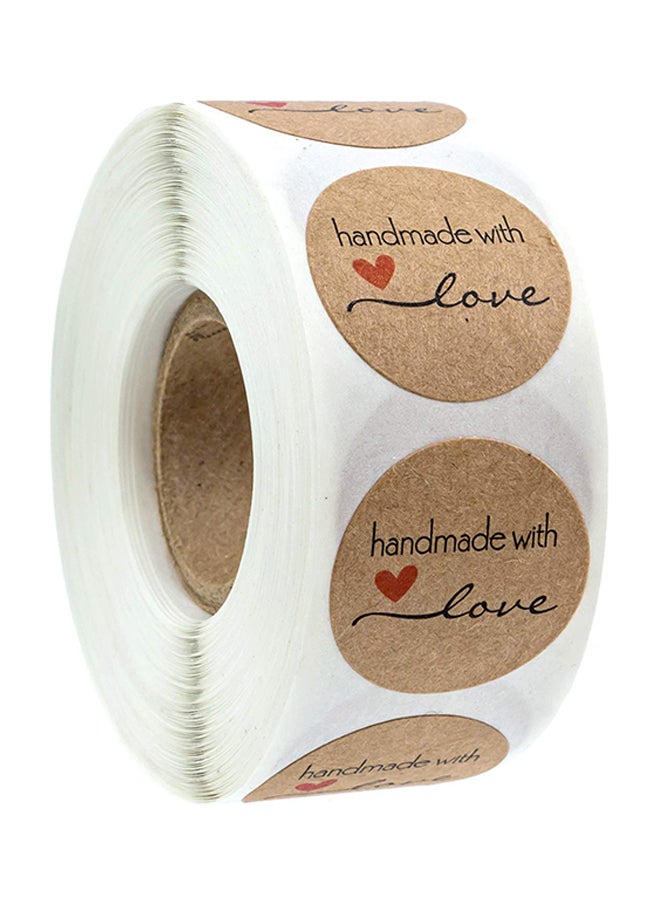 SBlabels Handmade With Love Sticker Black/Red/White - Image 1