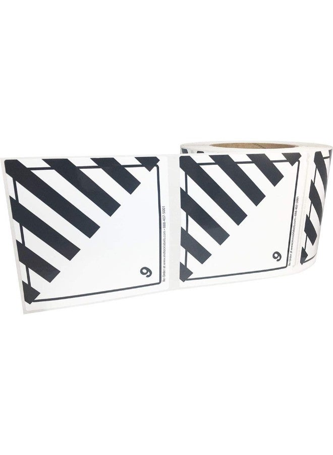 إن ستوك ليبلز.كوم ملصقات تحذيرية لشحن المواد الخطرة وفق تعليمات وزراة النقل الأميركية 500 قطعة أسود/أبيض - Image 2