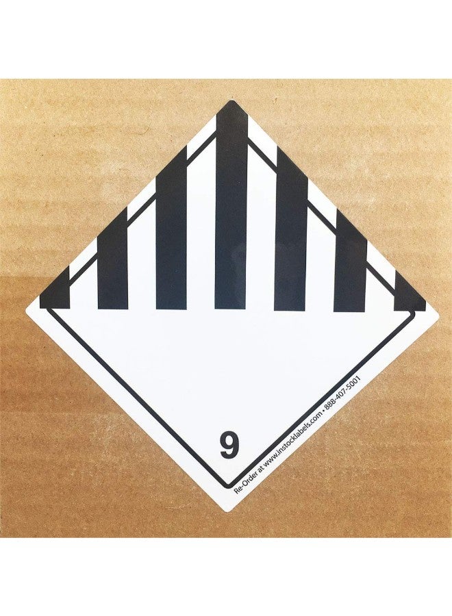 إن ستوك ليبلز.كوم ملصقات تحذيرية لشحن المواد الخطرة وفق تعليمات وزراة النقل الأميركية 500 قطعة أسود/أبيض - Image 3