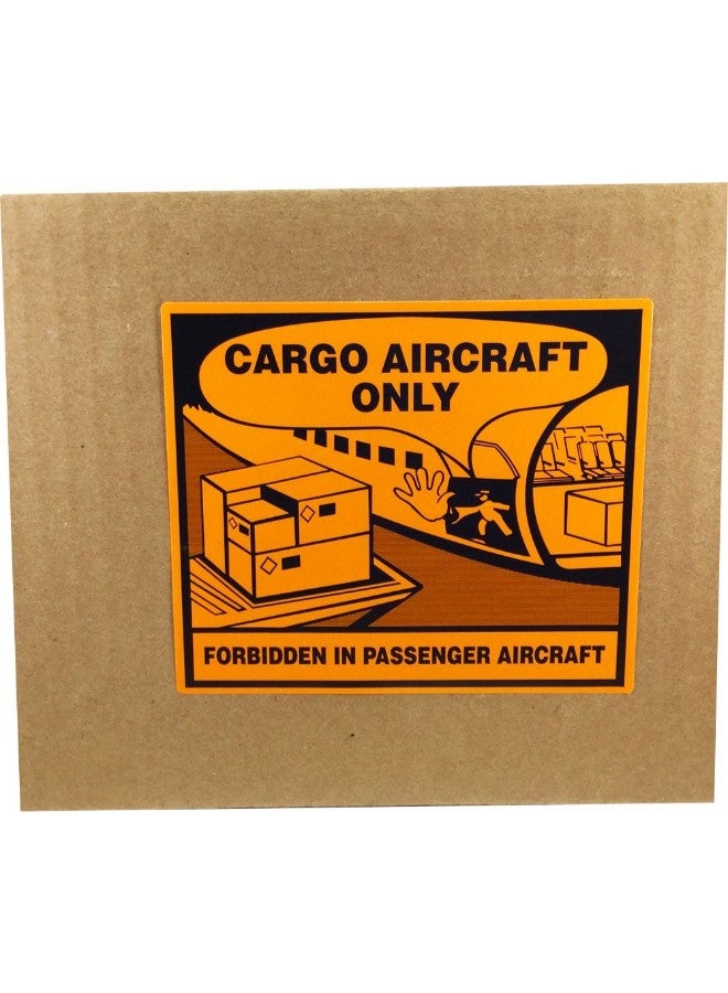 إن ستوك ليبلز.كوم ملصق تحذير لطائرات الشحن من 500 قطعة برتقالي/أسود - Image 2
